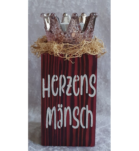 Teelicht Halter Herzens Mänsch