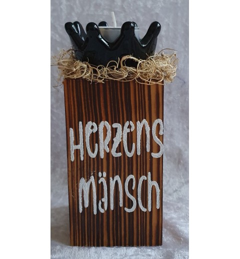 Teelicht Halter Herzens Mänsch