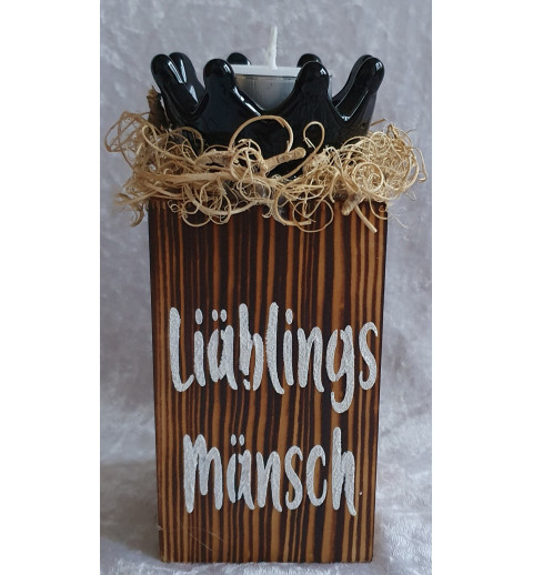 Teelicht Halter Liäblings Mänsch
