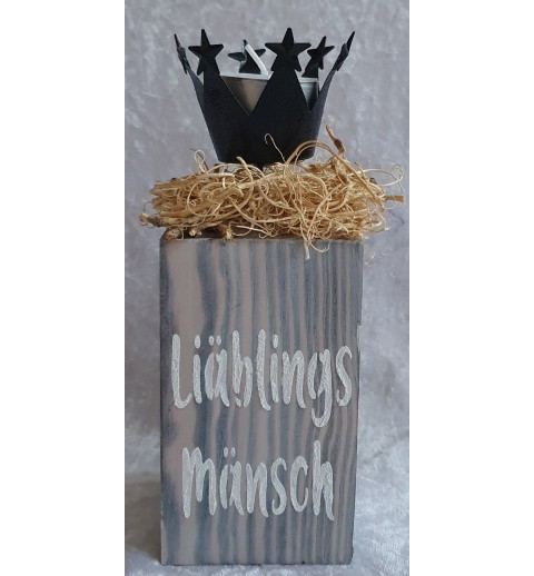 Teelicht Halter Liäblings Mänsch