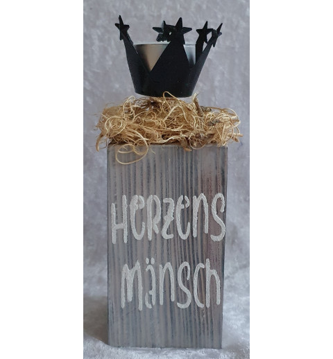 Teelicht Halter Herzens Mänsch