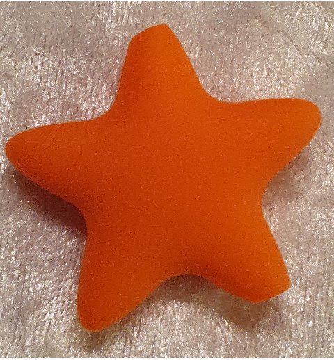 Silikon Stern mit Loch orange