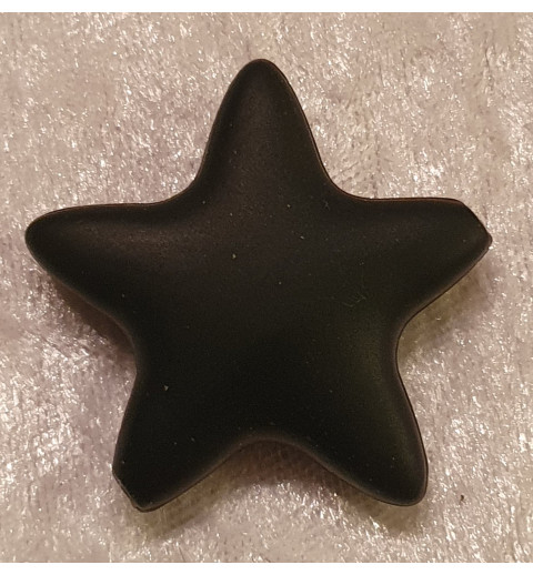 Silikon Stern mit Loch schwarz