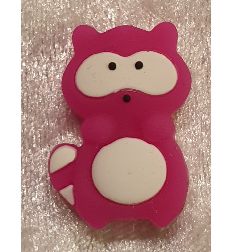 Silikon Waschbär mit Loch pink