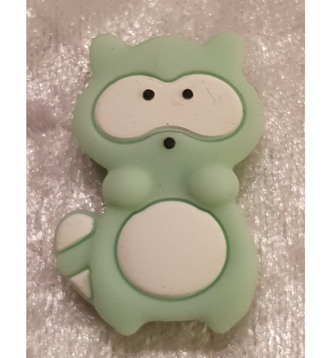 Silikon Waschbär mit Loch mint