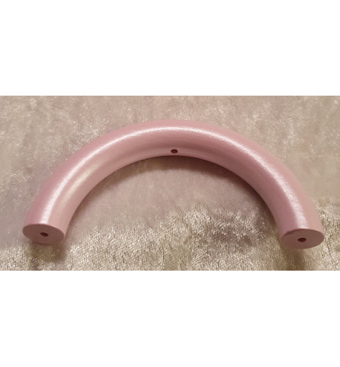 Halbring mit 5 Bohrungen 3mm rosa/perlmutt