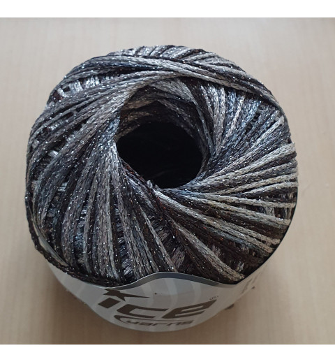 Garn schwarz/silber