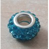 Strass Grossloch Perle türkis