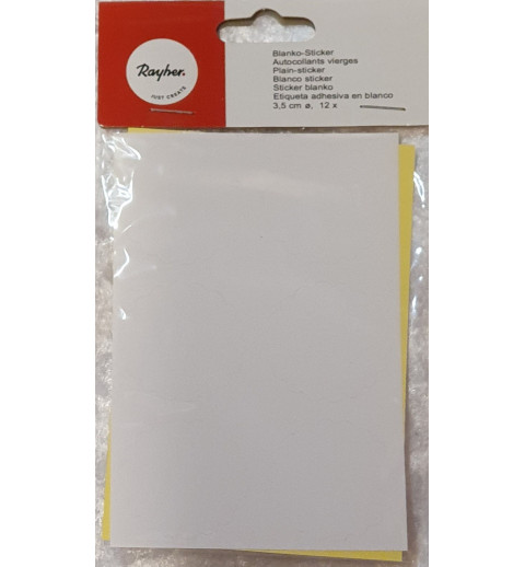 Blanko Sticker weiss