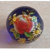 Glasperlen royalblau/rot