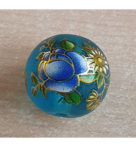 Glasperlen türkis/blau