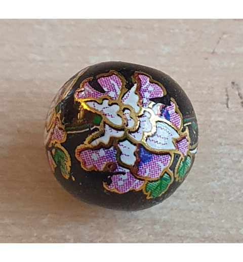 Glasperlen schwarz/rosa