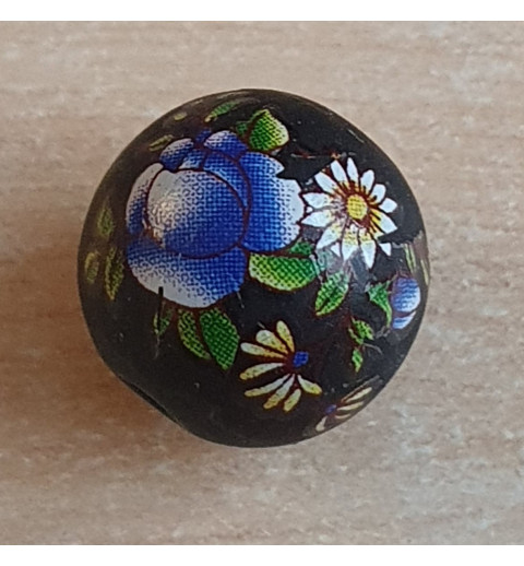 Glasperlen schwarz/blau
