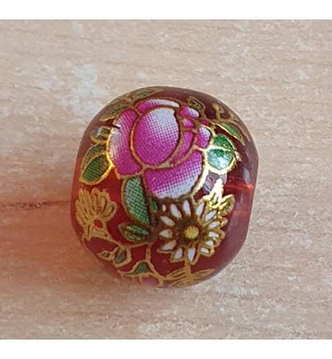 Glasperlen rot/pink
