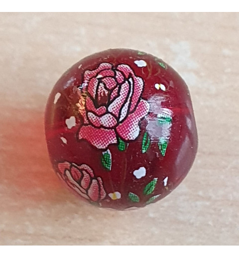 Glasperlen rot/magenta
