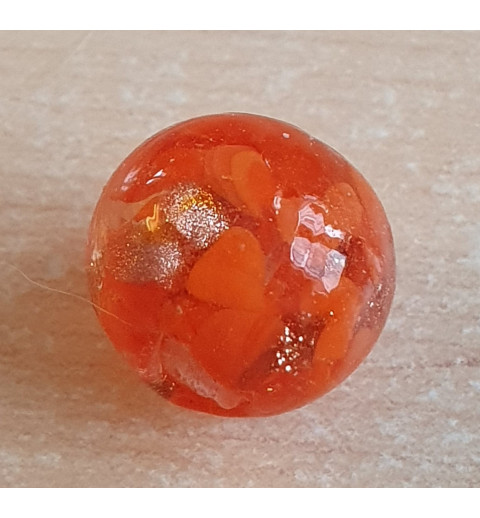 Glasperlen orange/gold