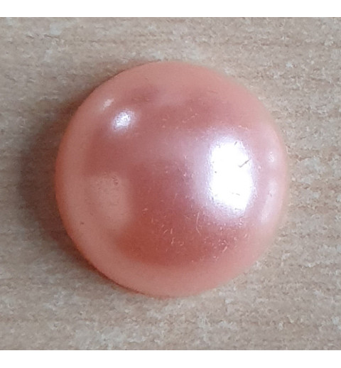 Halbe Perle ohne Loch Rund rosa