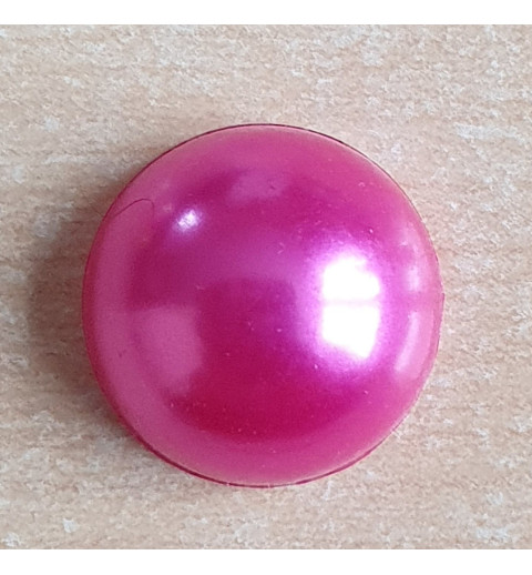 Halbe Perle ohne Loch Rund pink