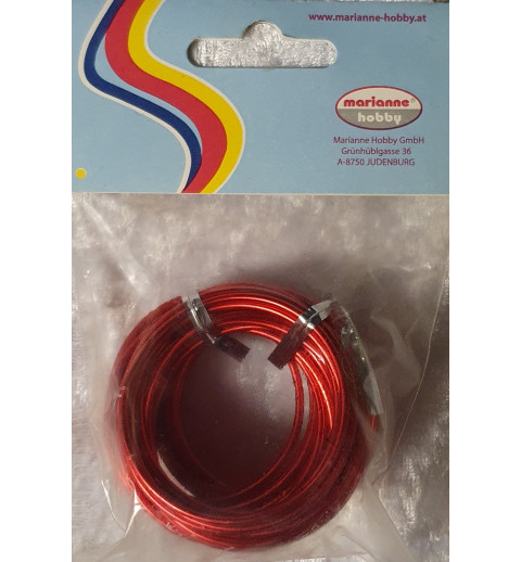 Alu Draht rot