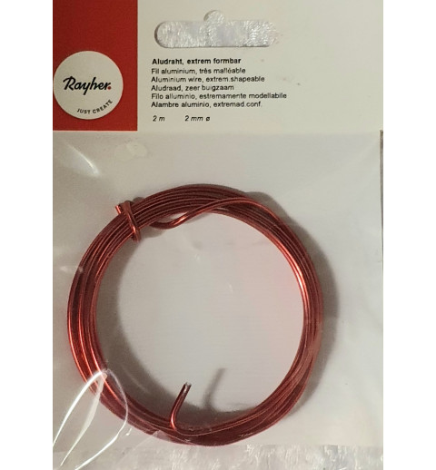 Alu Draht rot