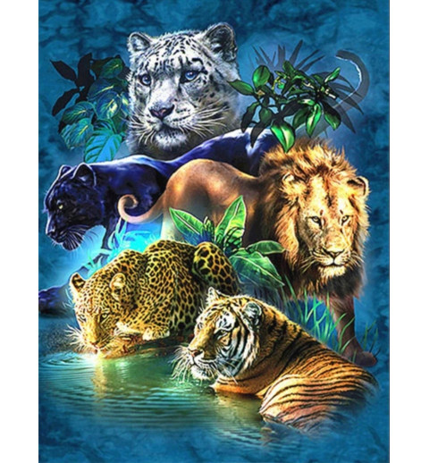 3D Diamant Pixel Bild Wild Life