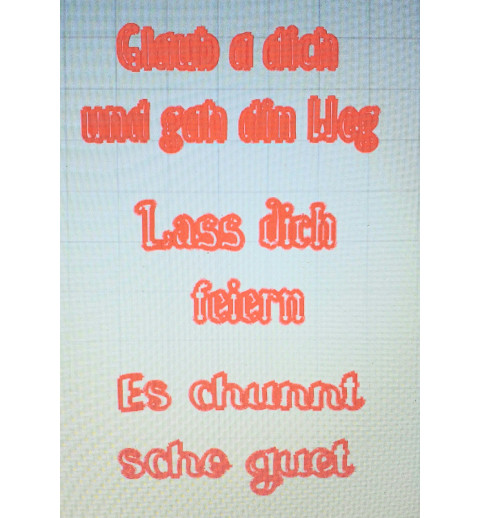 Schablone verschiedene Wörter 1