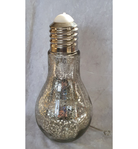 Glühbirne mit Led silber