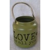 Metall Teelicht olive