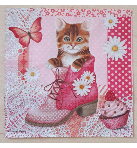 Serviette Katze