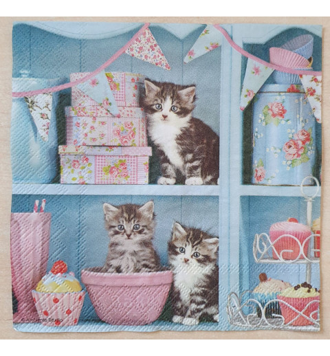 Serviette Katzen