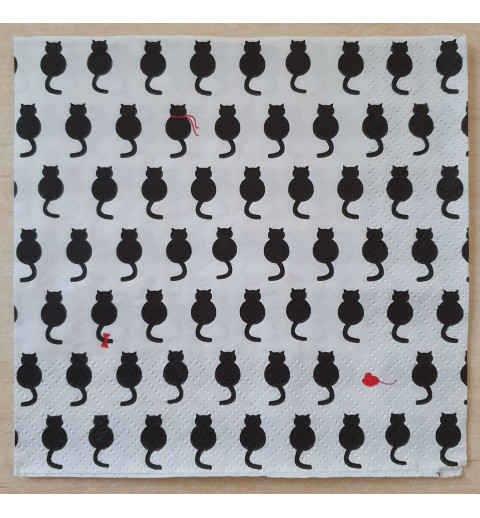 Serviette Katzen