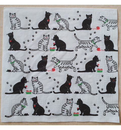 Serviette Katzen
