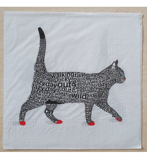 Serviette Katze