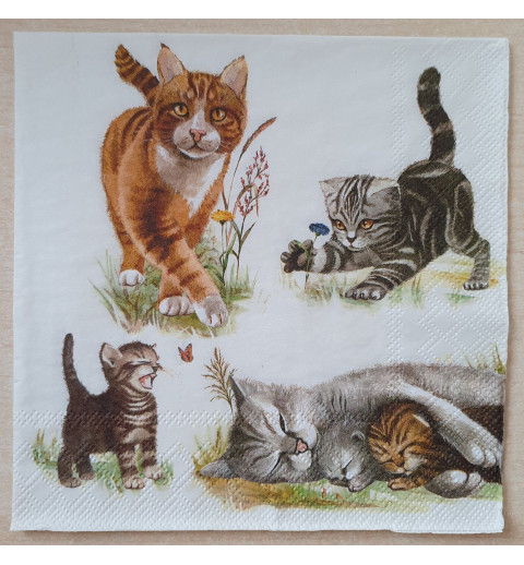 Serviette Katzen