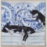 Serviette Katzen