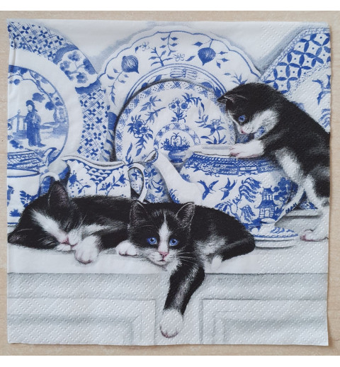 Serviette Katzen