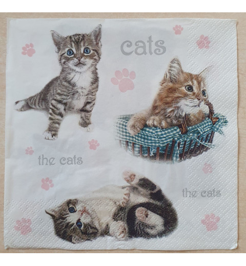 Serviette Katzen
