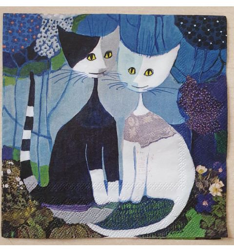 Serviette Katzen Rosina Wachtmeister