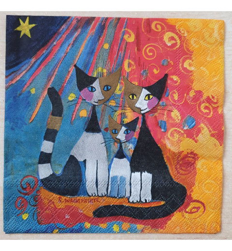 Serviette Katzen Rosina Wachtmeister