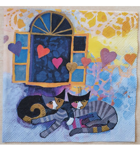Serviette Katzen Rosina Wachtmeister