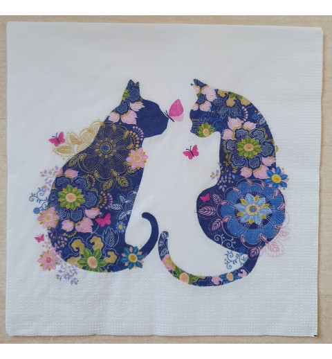 Serviette Katzen