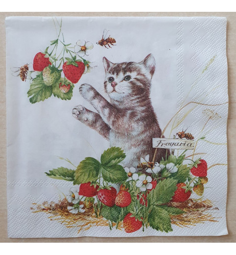 Serviette Katze