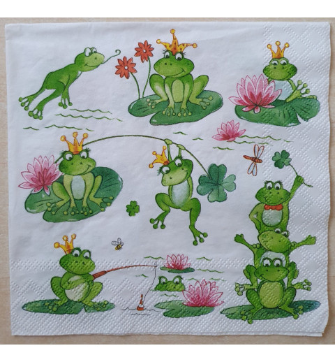 Serviette Frösche