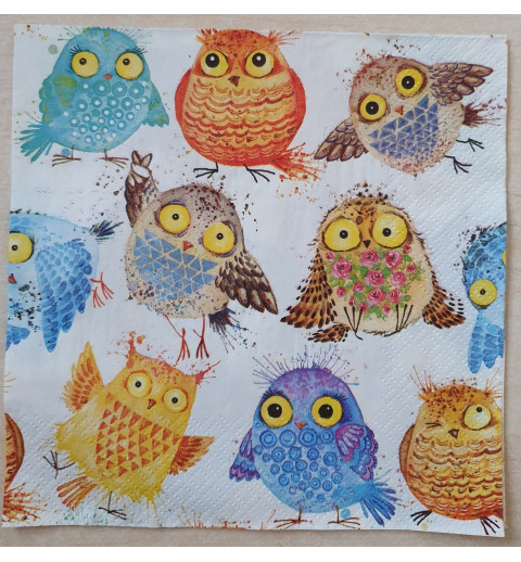 Serviette Eulen