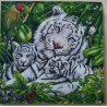 Serviette weisser Tiger