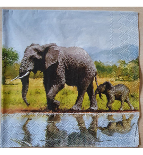 Serviette Elefanten