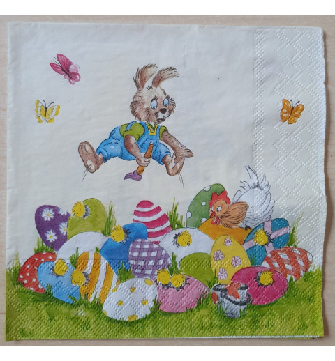 Serviette bunte Eier