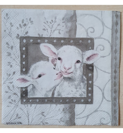Serviette Lamm taupe