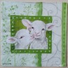 Serviette Lamm grün