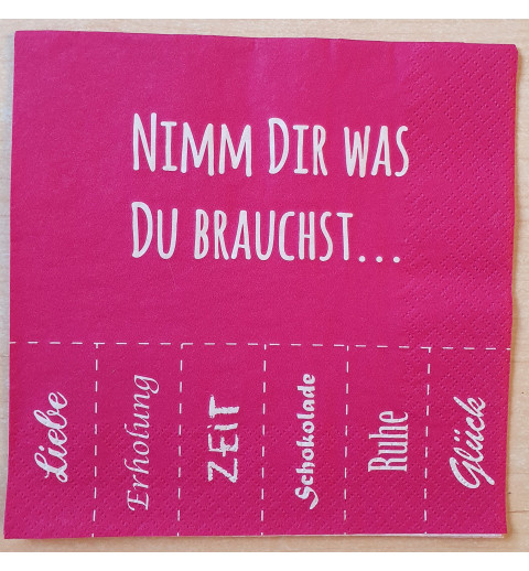 Serviette Nimm Dir....